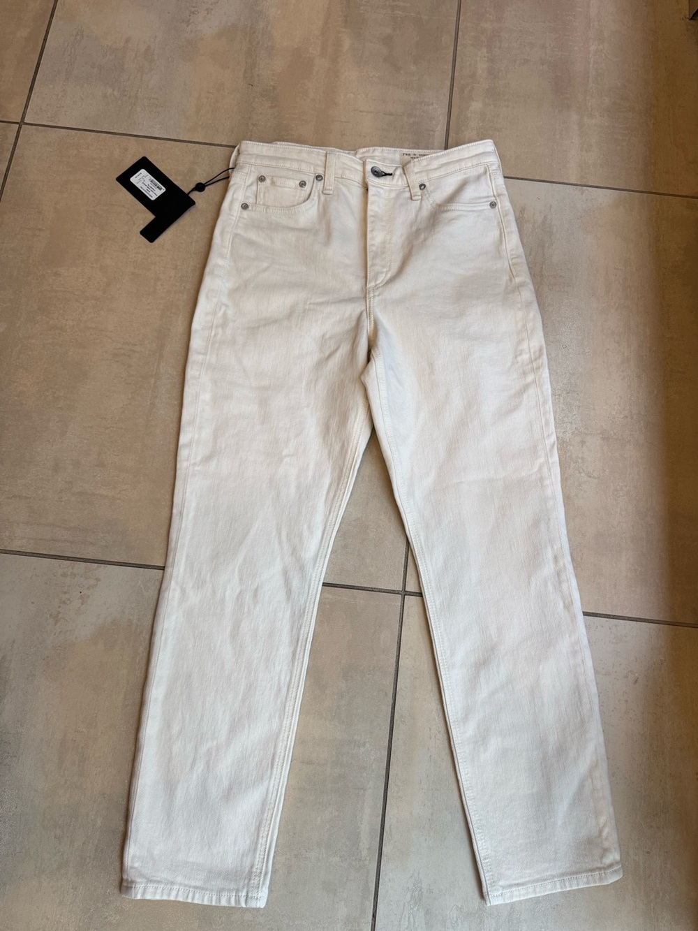 rag & bone Off-White Straight-Leg Jeans